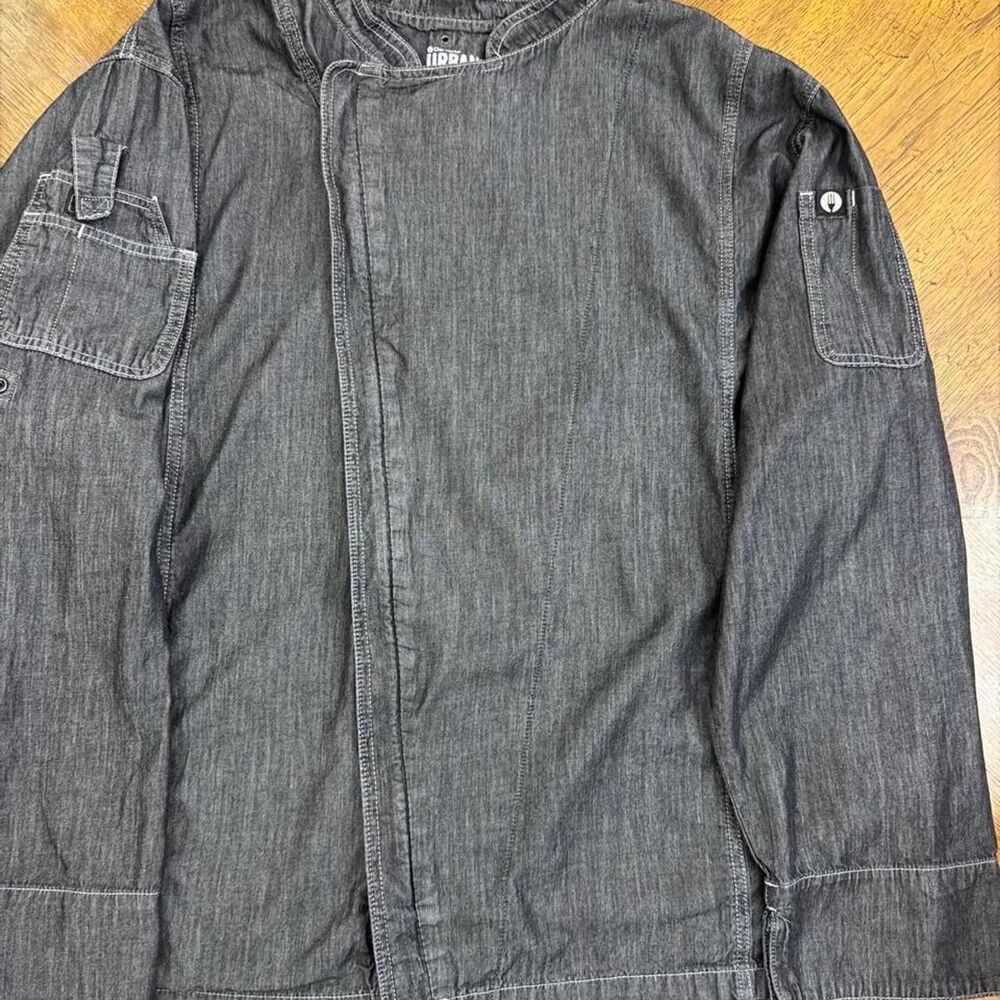 Chef Works Urban Gramercy black denim chef jacket 2X